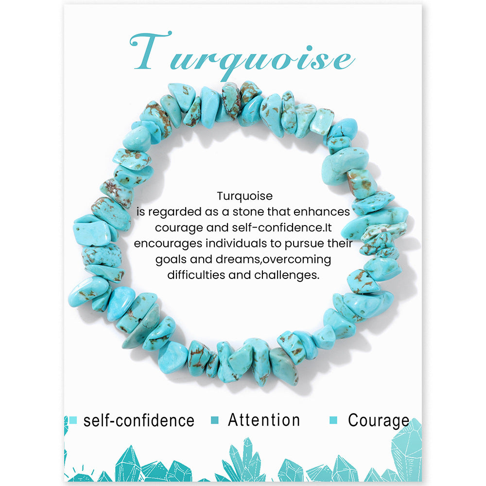 Women's Natural Stone Chain Simple Cute Color Bracelets