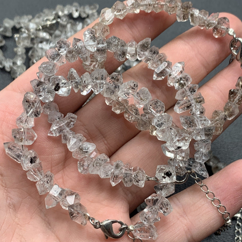 Natural Pakistan Oil Gall Flash Diamond Double Pointed Black Yellow Bracelets
