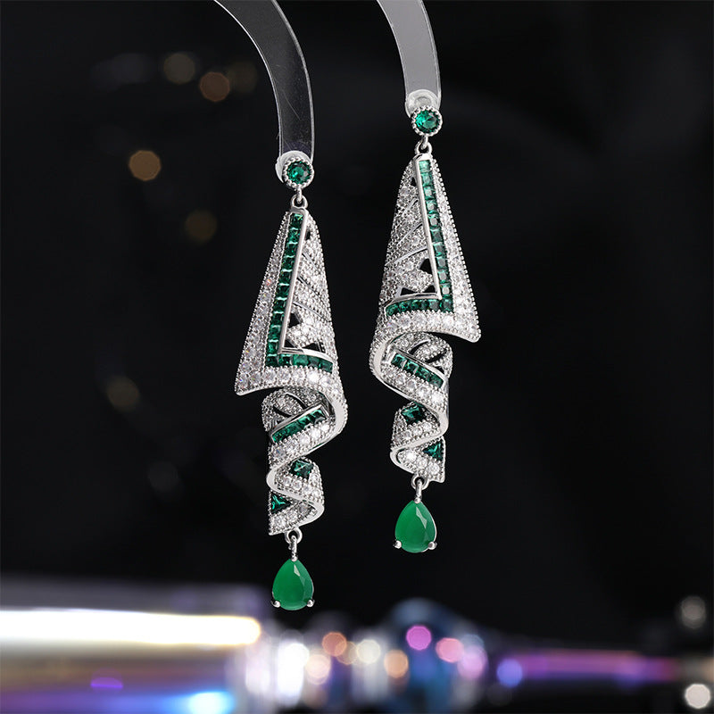 Women's Vintage Satin Design Jewelry National Style Earrings