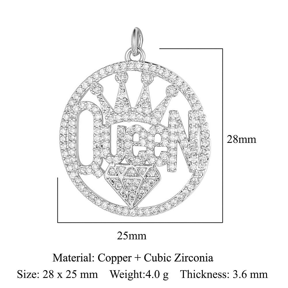 Cross Virgin Copper Zircon Peace Sign Ornament Pendants