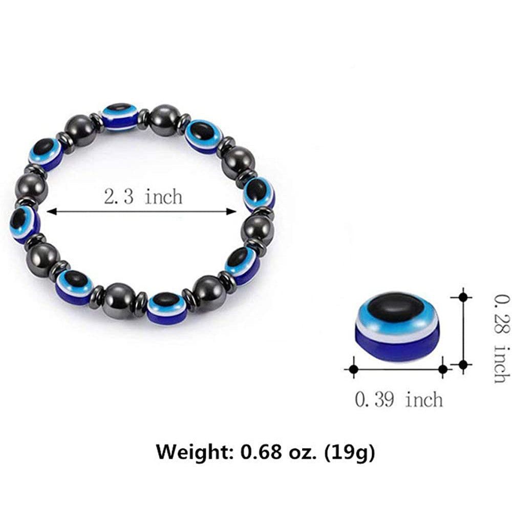 Haematite Eye Gift For Ladies Hematite Spacer String Beads Stretch Bracelet