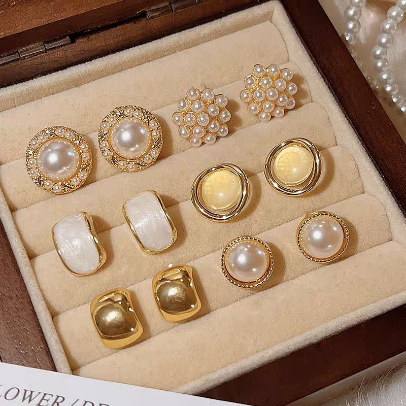 Women's Luxury High-grade Golden Pearl For Six Rings