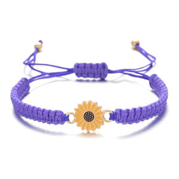 Handmade Woven Sunflower Fashion Daisy Couple Bracelets