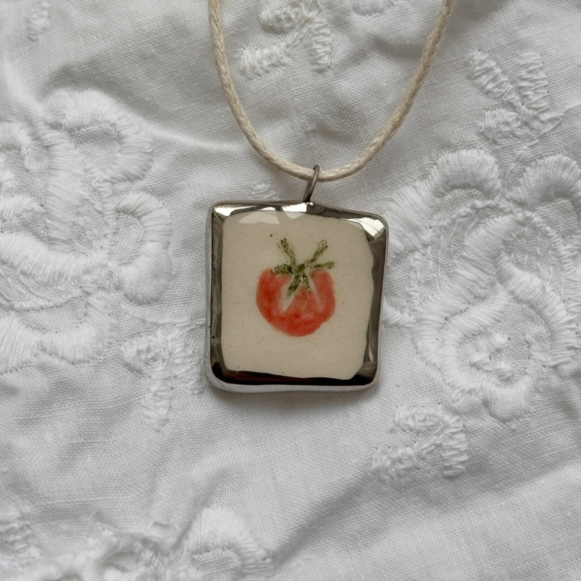 Vegetable Series Carrot Tomato Cauliflower Pea Necklaces