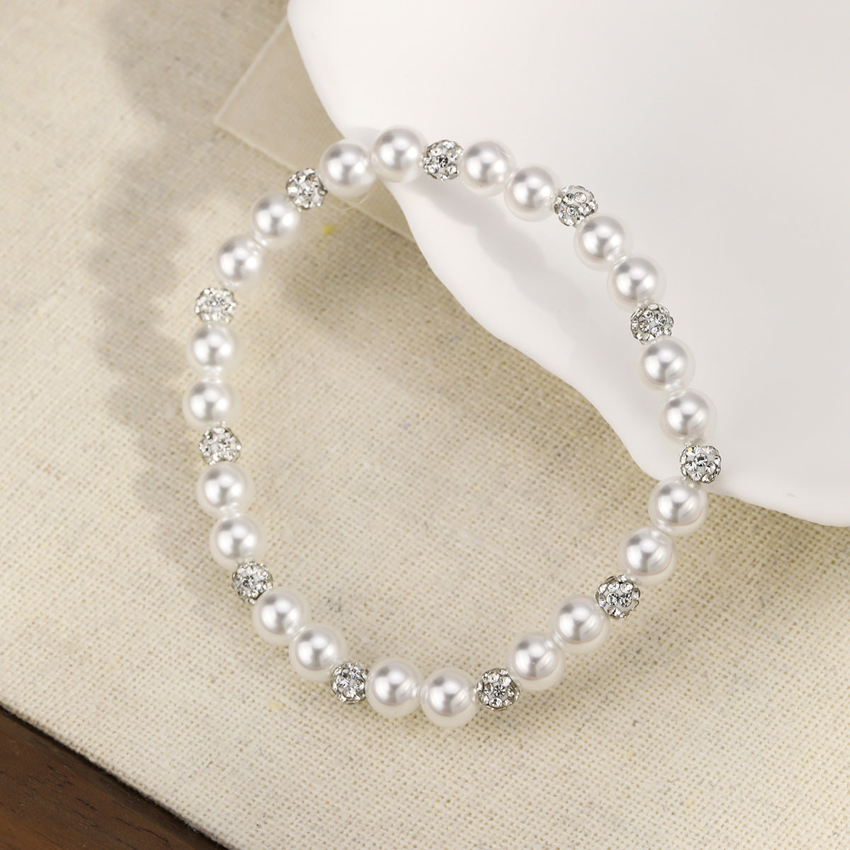 Women's High-grade Crystal Pearl Exquisite Wrist Decoration Gift Bracelet