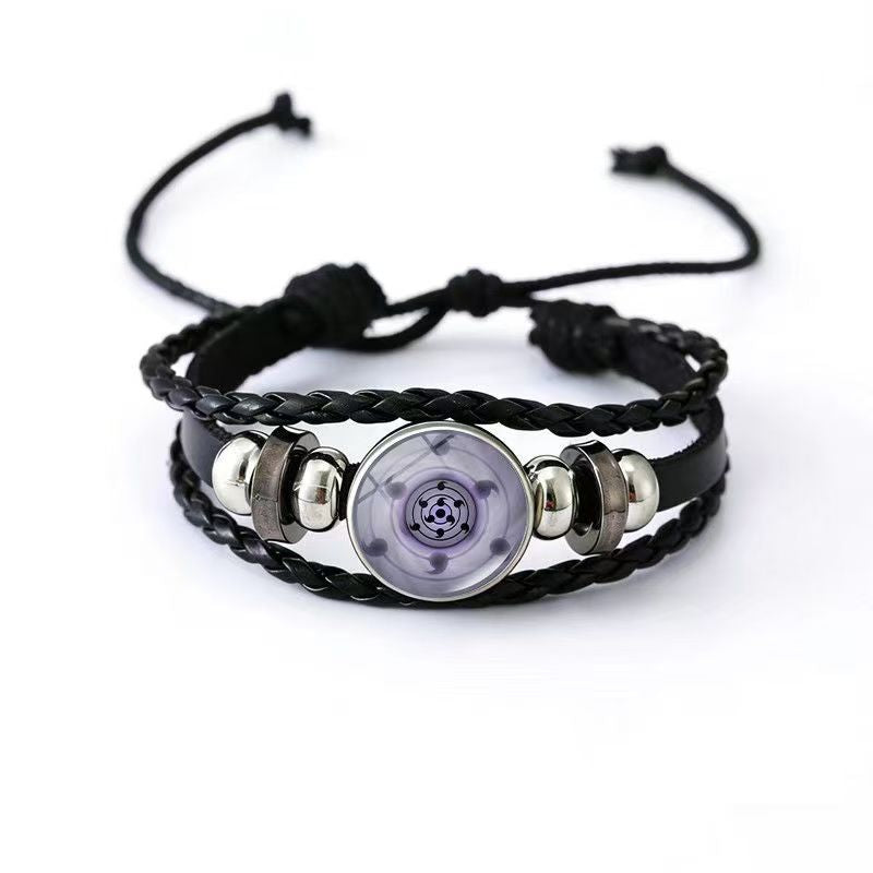 Cowhide Two-dimensional Anime Peripheral Handmade Woven Bracelets
