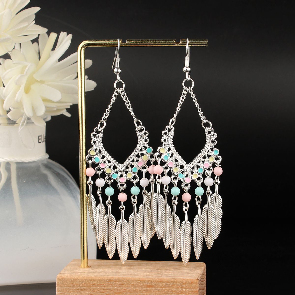 Ethnic Style Long Fringe Exotic Holiday Trip Earrings