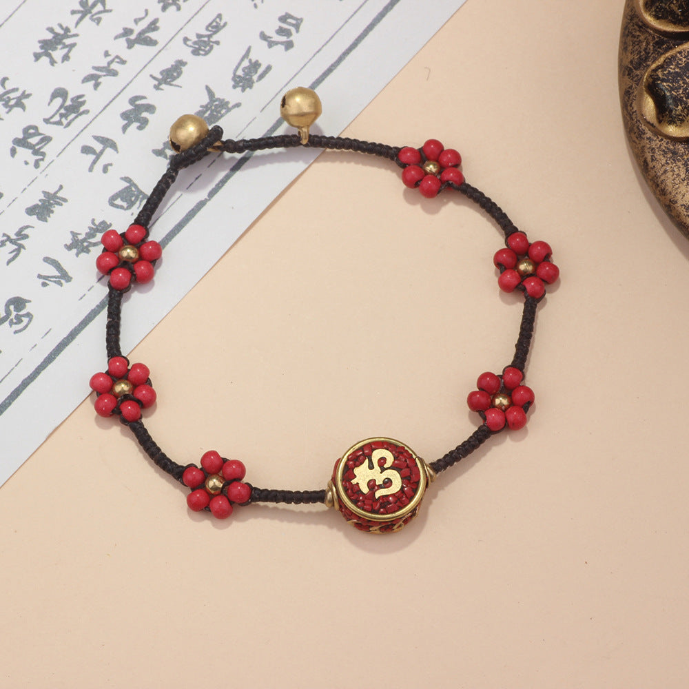 Women's & Men's Nepal Flower Carrying Strap Summer Tourist Scenic Spot Bracelet