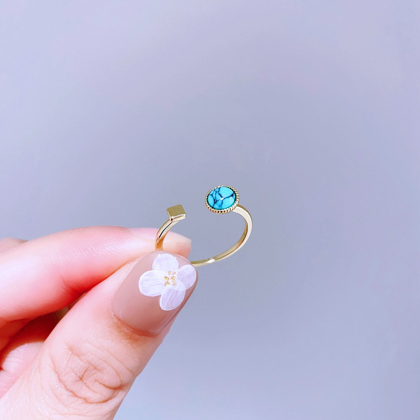 Light Luxury Minority Design Colorful Gemstone Rings