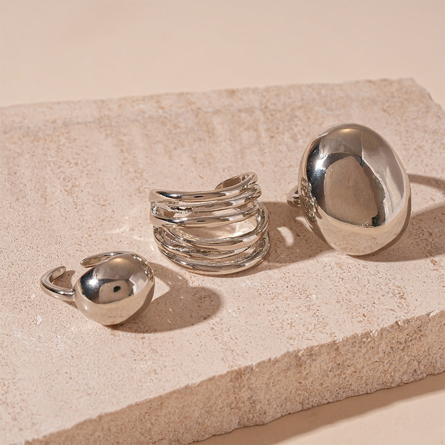 Rose Flower Love Pearl Light Luxury High Sense Ring