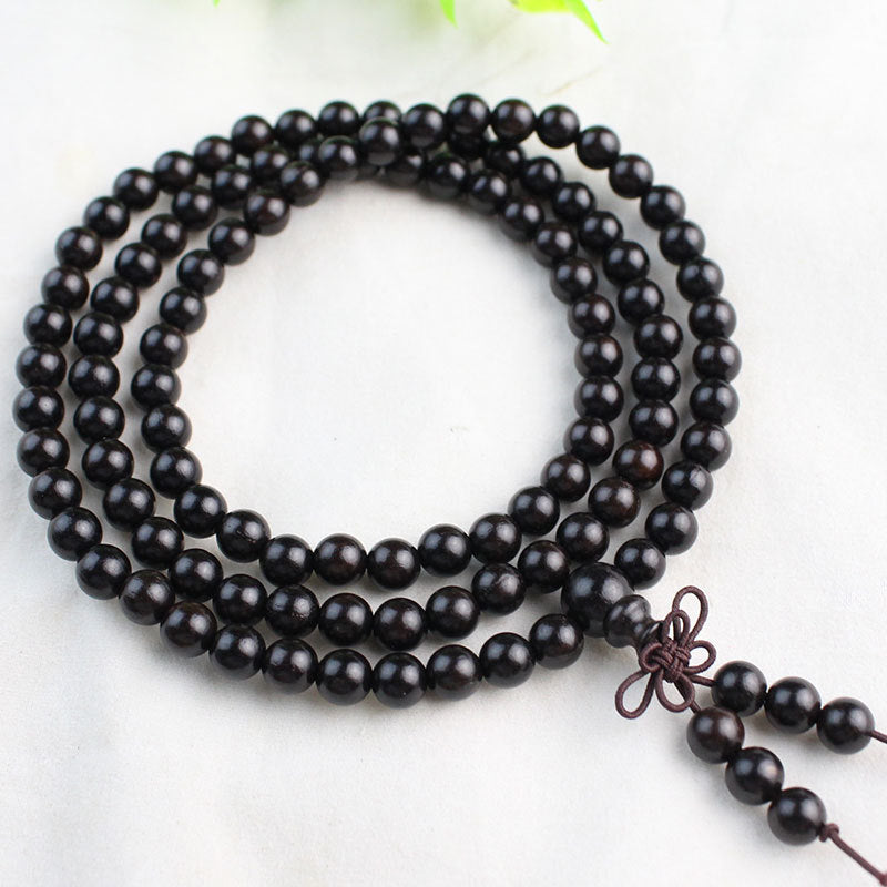 Women's & Men's Blackwood Buddha Beads Gift African Ebony Raw Bracelet