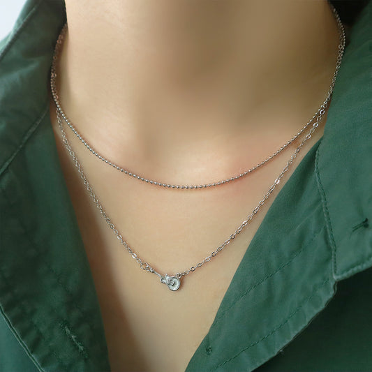 Hot Twin White Guitar Clavicle Chain Necklaces