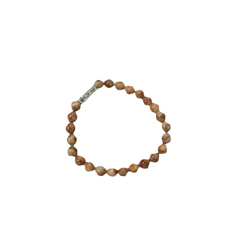 Women's Niche Beaded Twin Natural Stone Lucky Bracelets