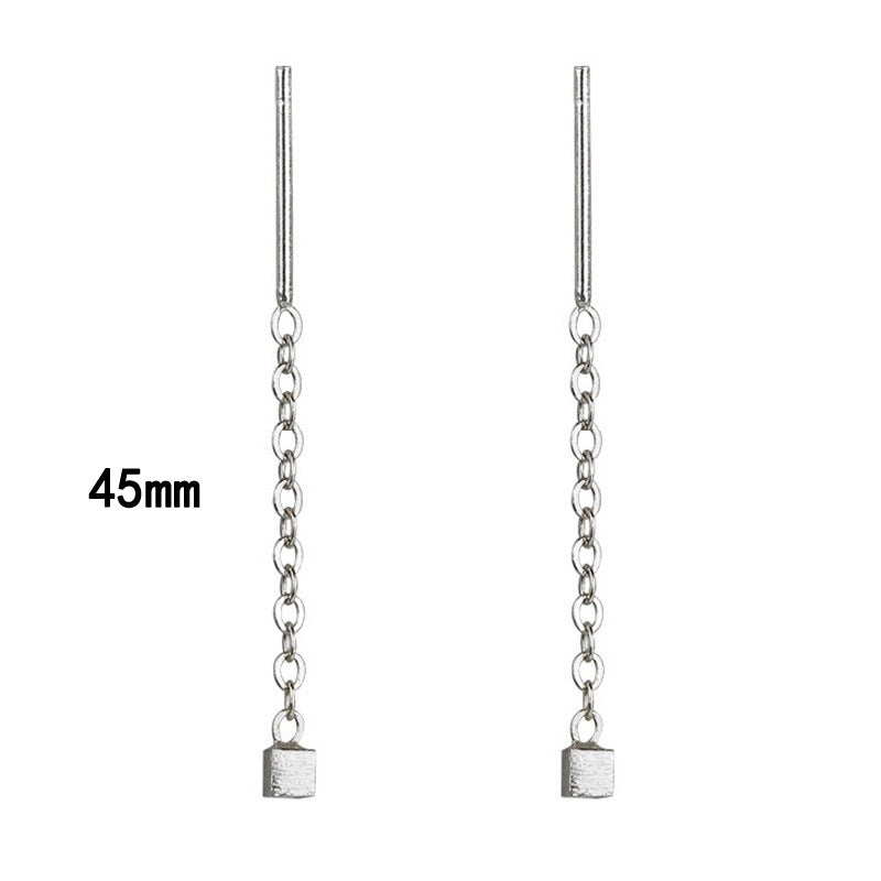 Artistic Temperament Geometric Long Fringe Minimalist Earrings