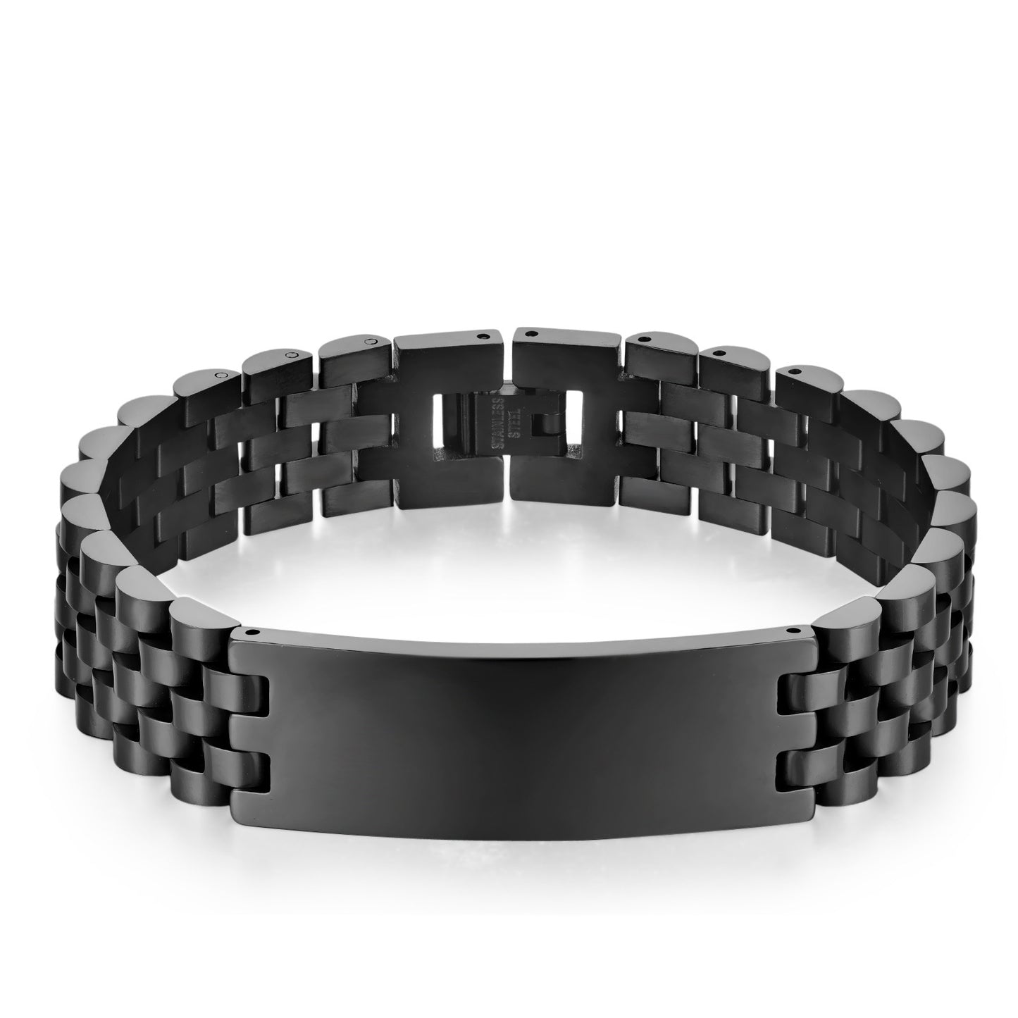 Women's & Men's Beads Fashion Couple Curved Titanium Steel Strap Can Bracelets