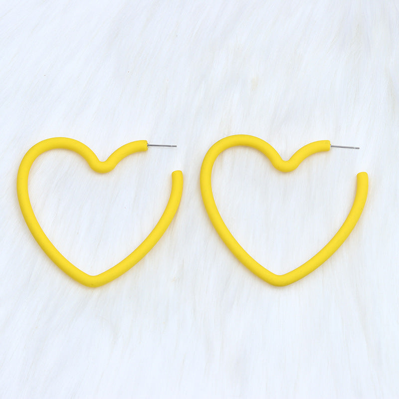 Women's Big Love Spray Paint Simple Fresh Earrings