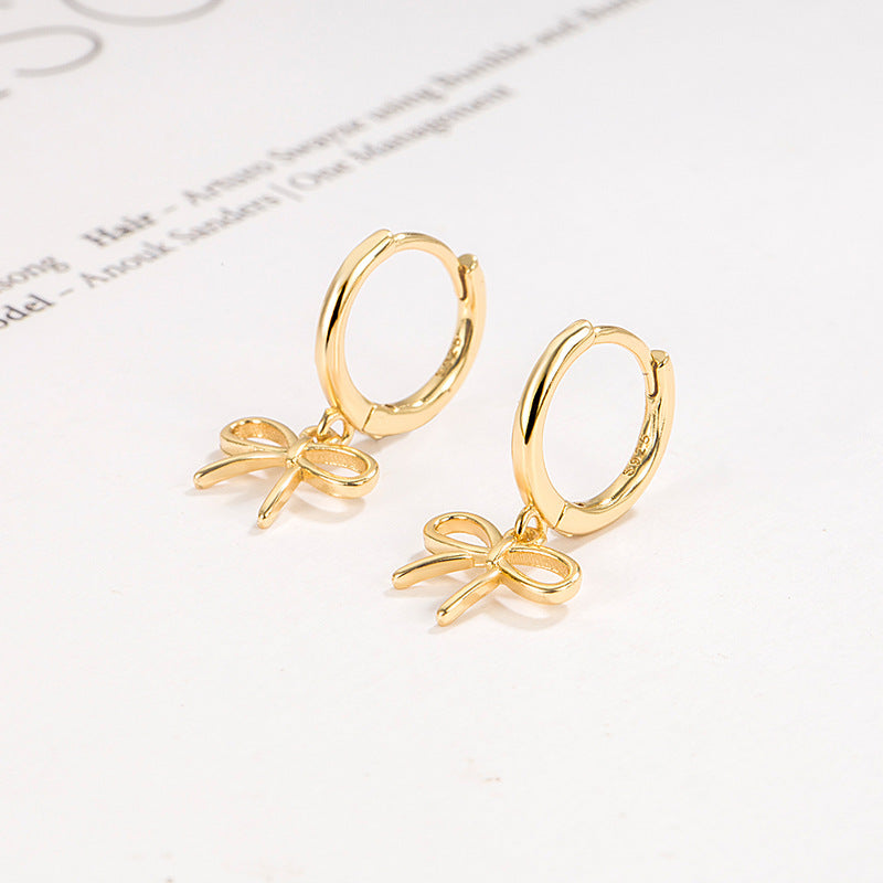 Women's Earclip Hollow Bow For Niche Design Ear Buckle