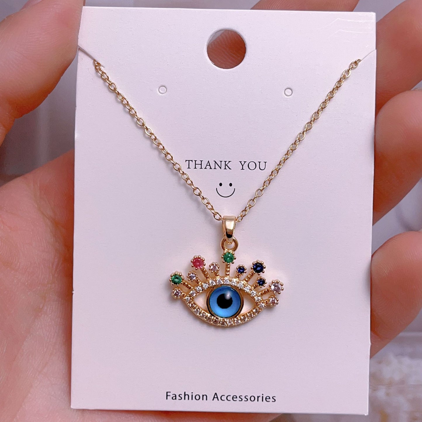 Eye Female Fashion Personality Titanium Steel Clavicle Necklaces