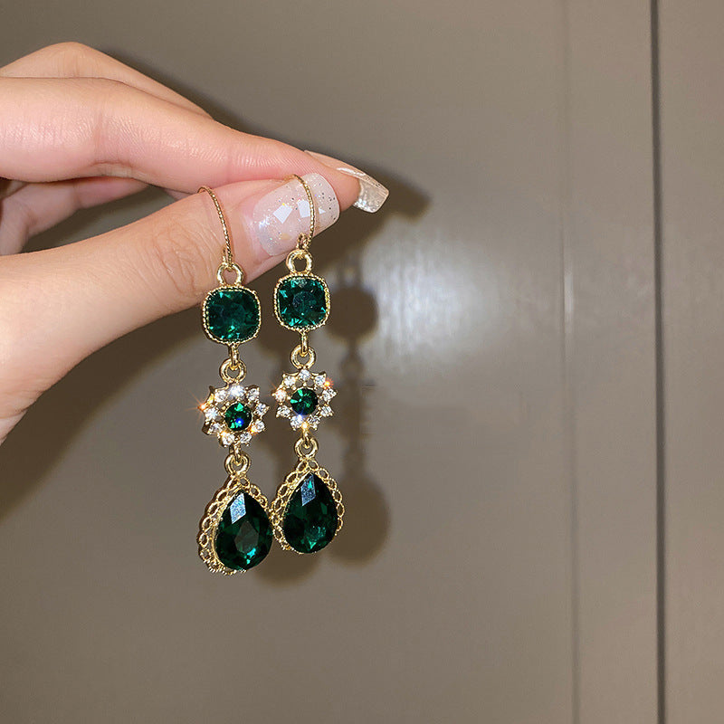 Zircon Butterfly Water Drop Ear Female Rings
