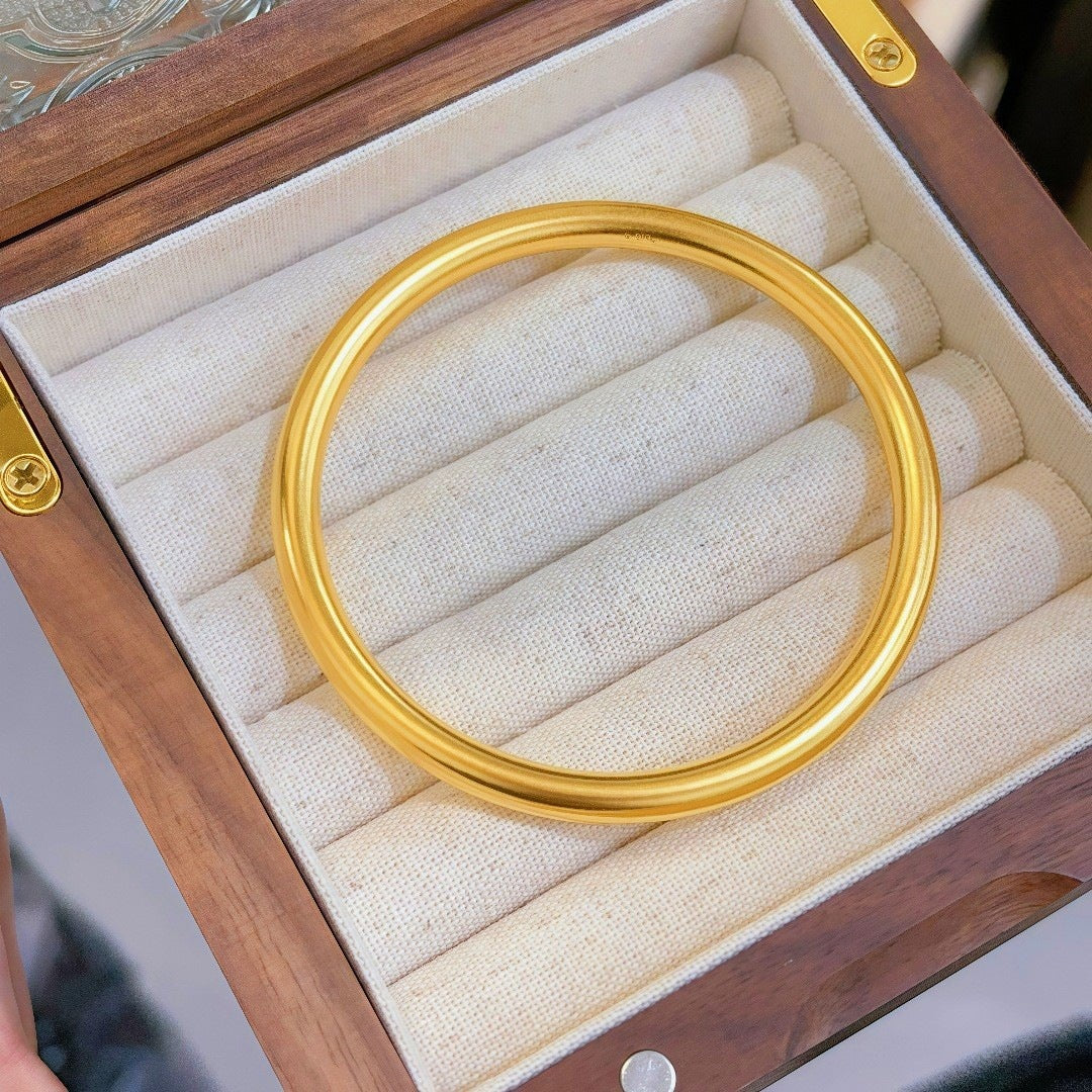 Seamless Welding Lotus Ancient Solid Simple Bracelets