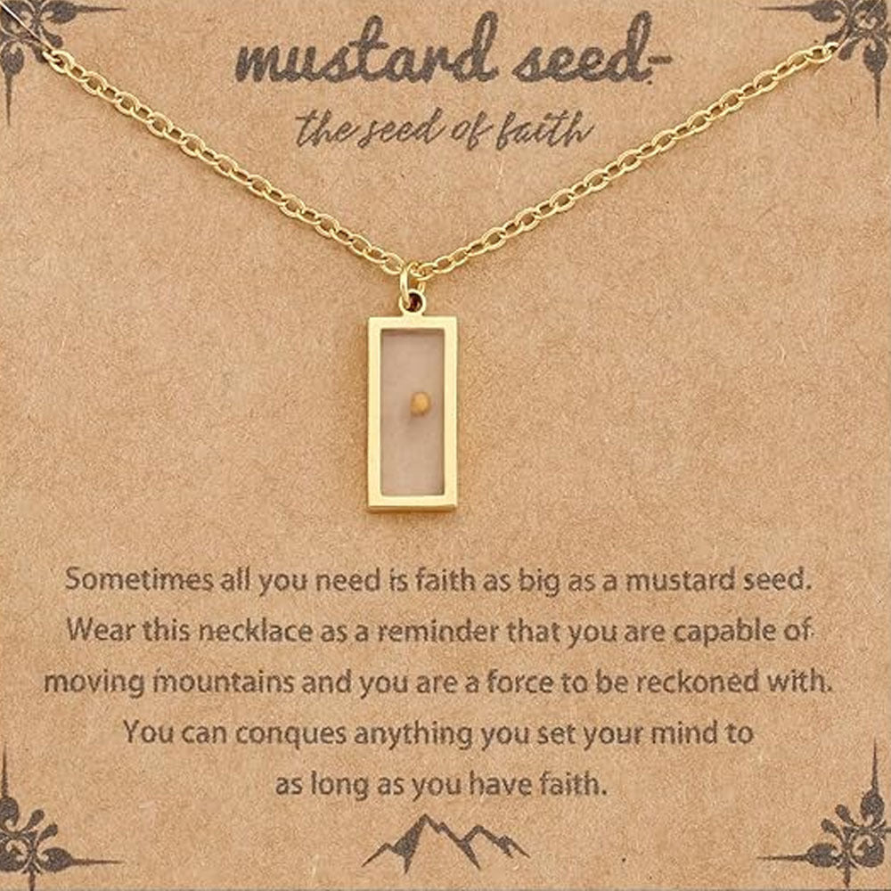 Women's & Men's Cabbage Seed Oval Stainless Steel Couple Necklaces