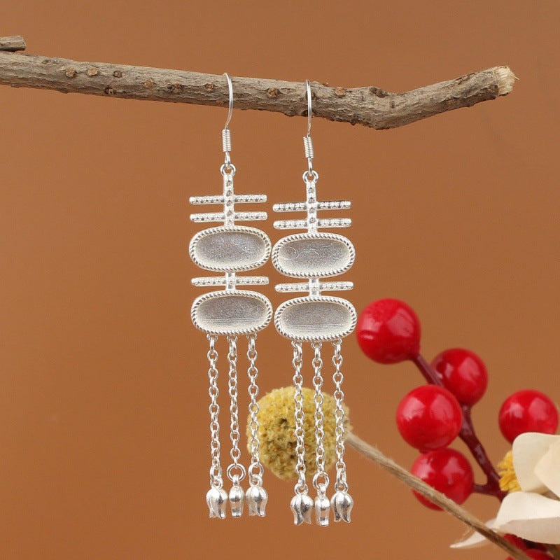 Ethnic Minority Style Handmade Miao Sier Earrings