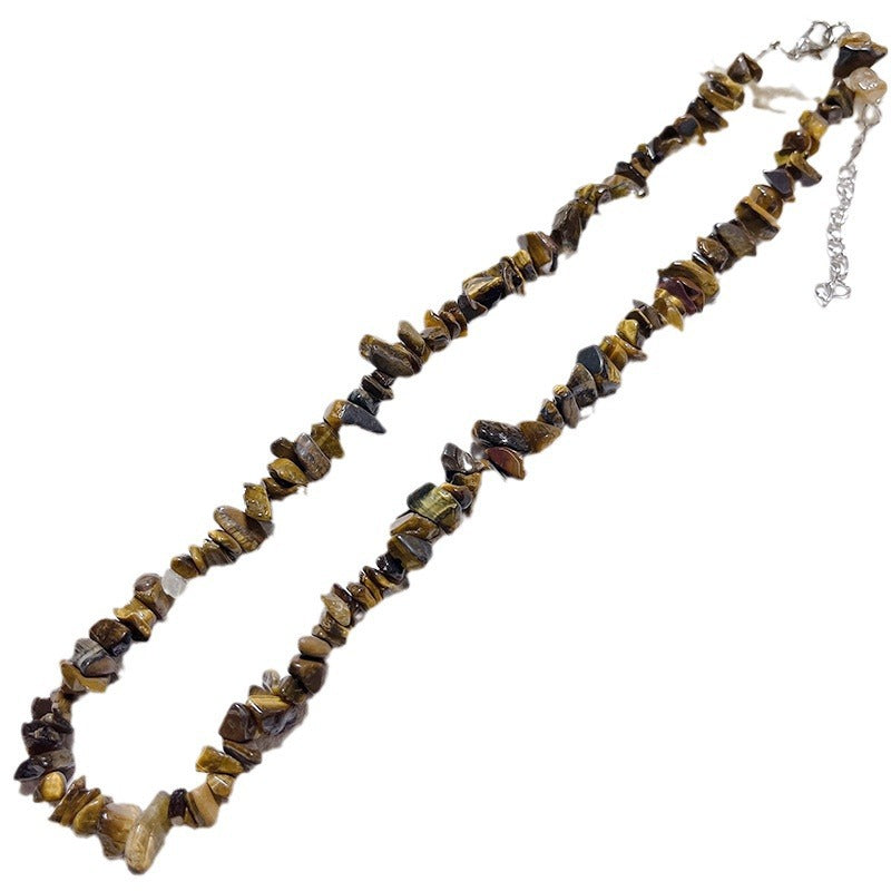 Gravel Style Neck Chain Bohemian Agate Necklaces