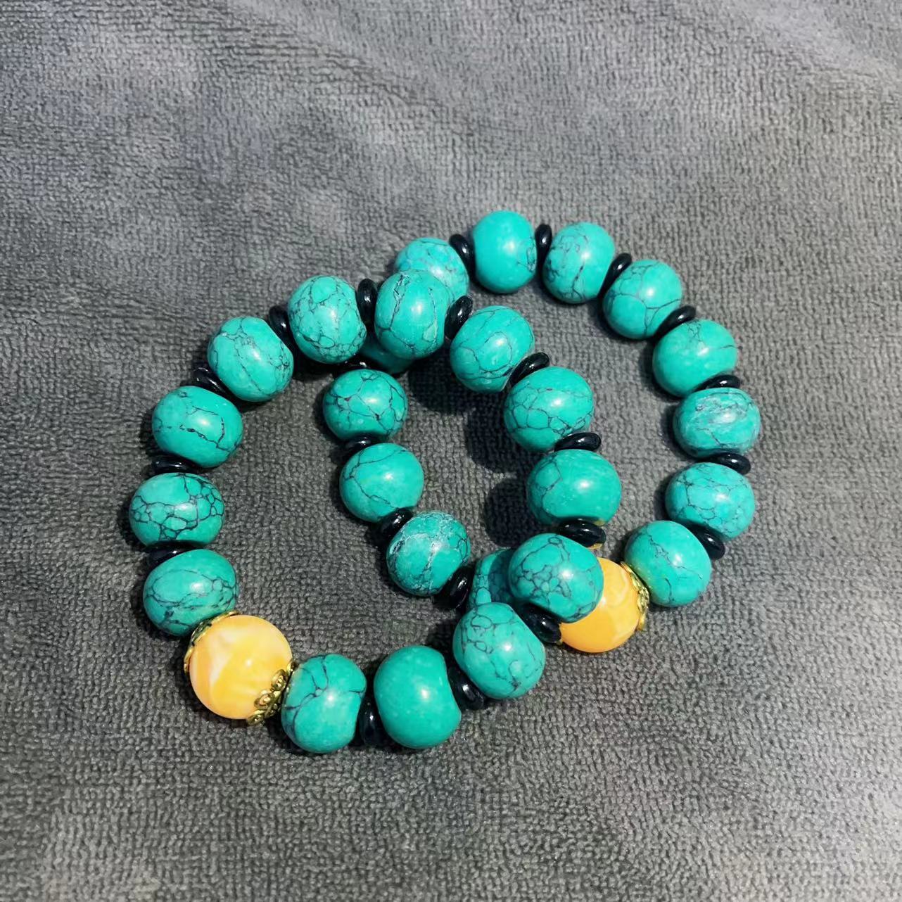 Women's & Men's Beads Beeswax Single Circle Amusement Article Bracelets