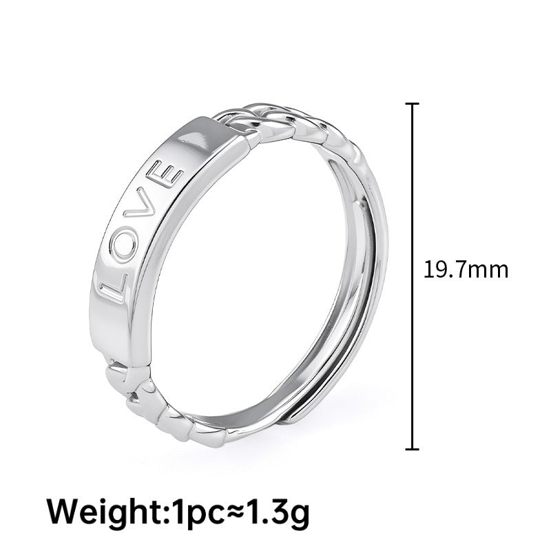 Stainless Steel Does Not Fade Niche Design Simple Korean Style Ring