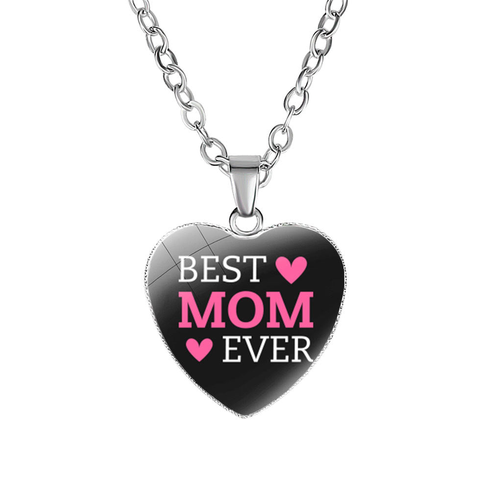 Mother's Heart-shaped Korean Simple Day Gift Pendants