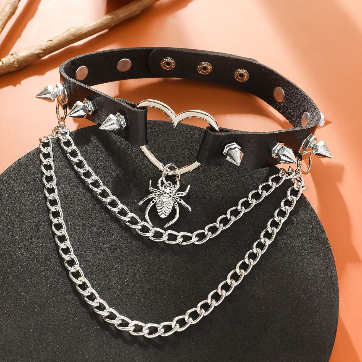 Dark Style Personality Skull Spider Collar Necklaces