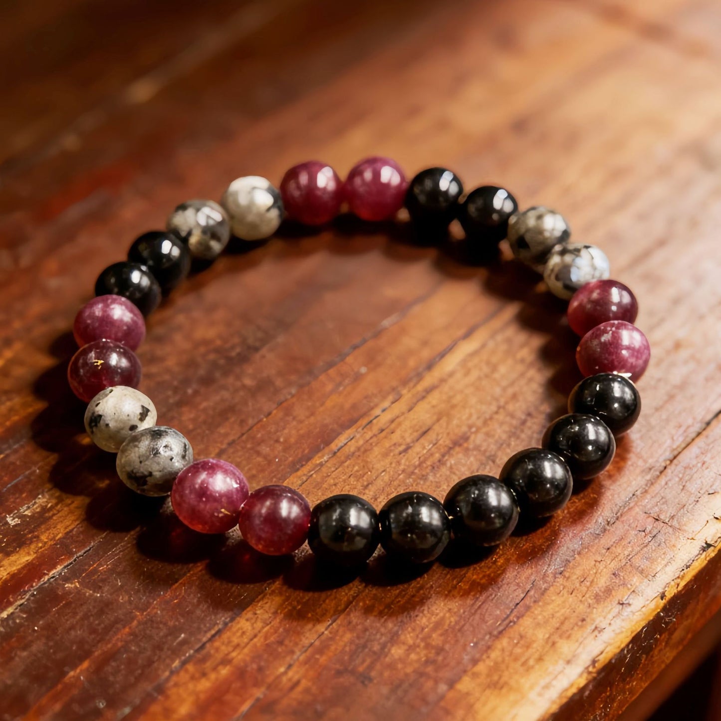Natural Stone Crystal Garnet Flame Protection Bracelet