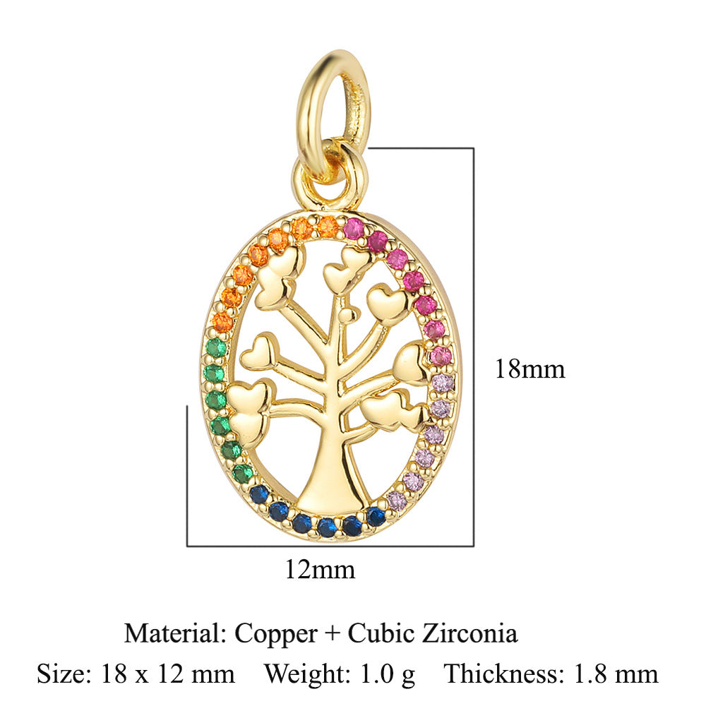 Cross Virgin Copper Zircon Boy Ornament Accessories Pendants