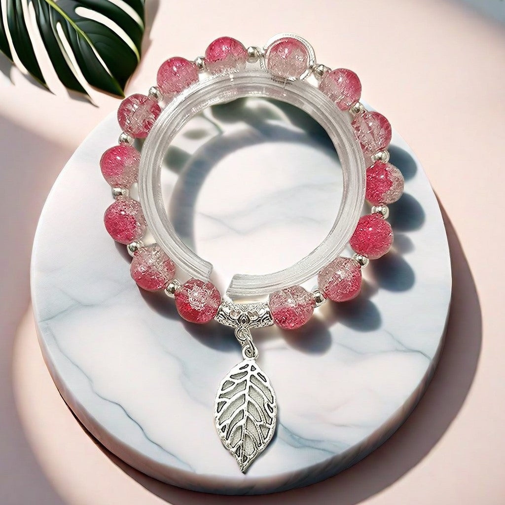 Fantasy Flower Glazed Female Gradient Contrast Bracelet