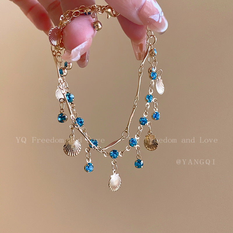 High-grade Double Layer Twin Temperament Clavicle Chain Necklaces