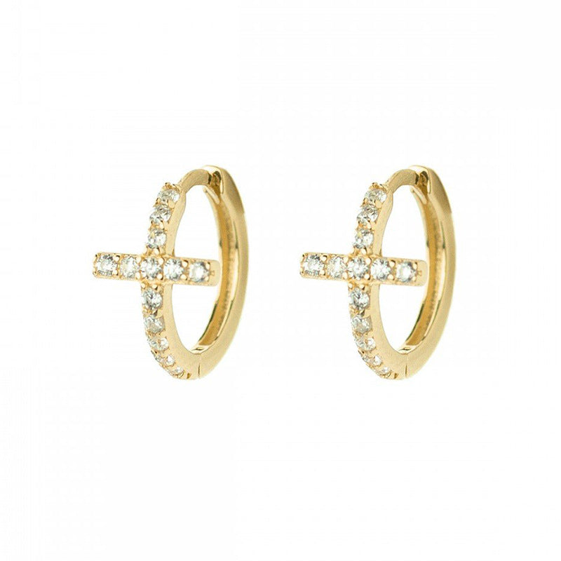 Versatile Diamond Vintage Cross Clip Style Ear Buckle