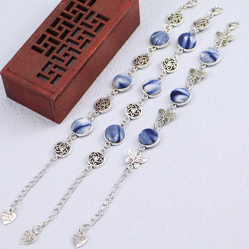 Women's Yunnan National Style Blue Dyed Dali Bracelets