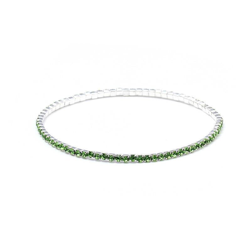 Rhinestone Stretch Bridal Korean Single Row Bracelets