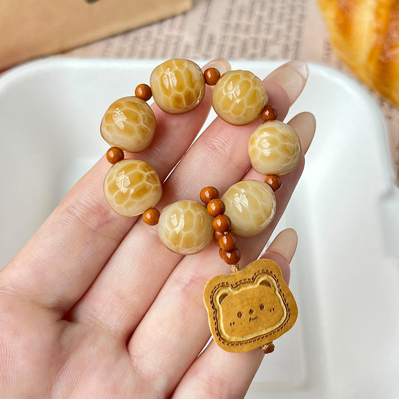 Bodhi Pliable Temperament Carved Plate Playing Fingertip Hand Toy Decompression Bracelet