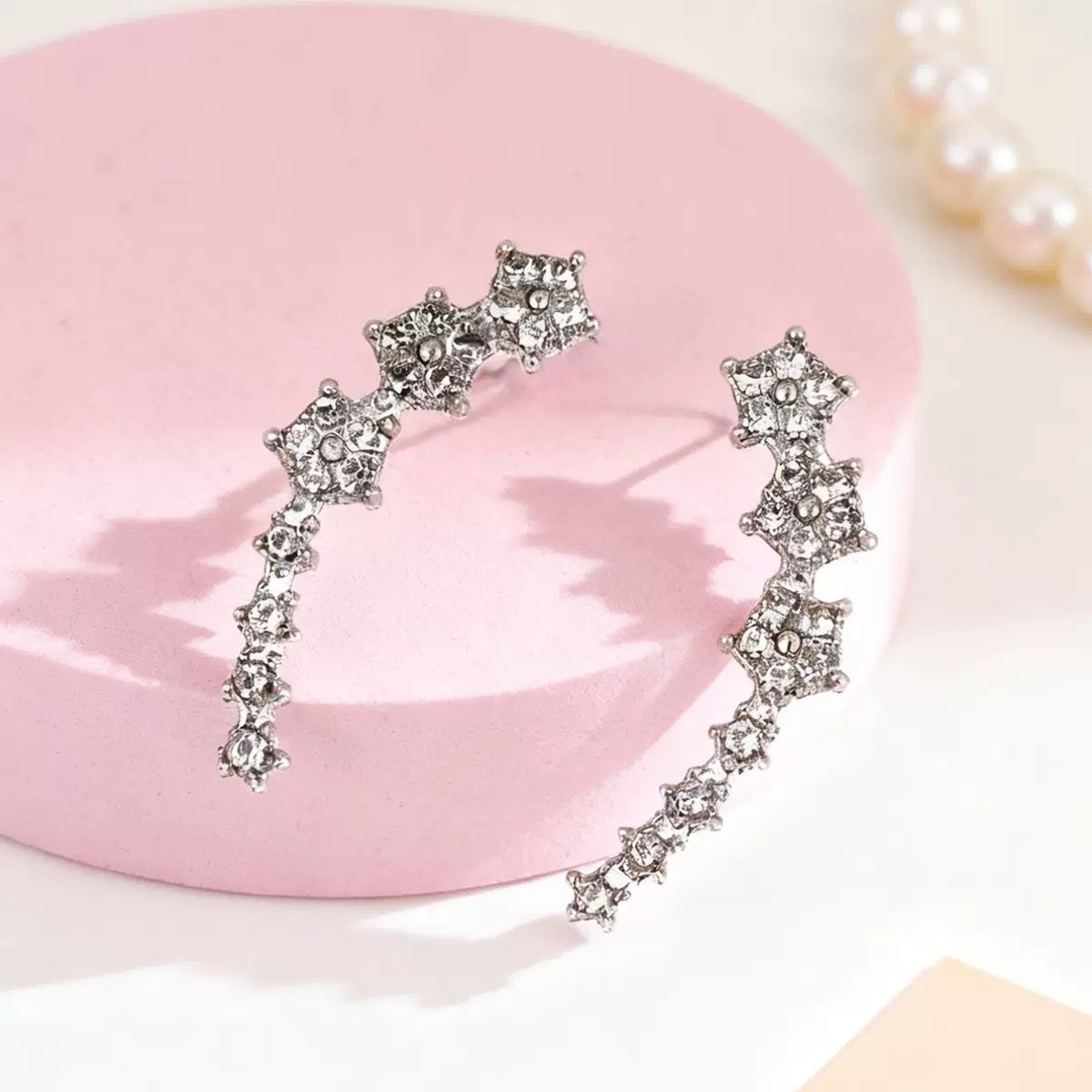 Design Sweet Temperament Starry With Diamonds High-grade Stud Earrings