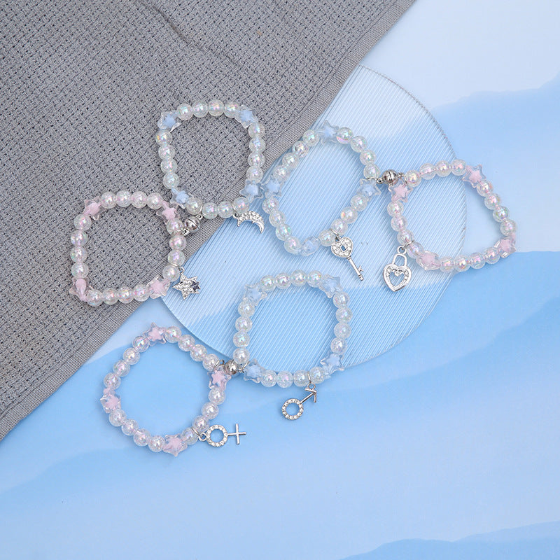 Girlfriends Couple Magnet Good-looking Sisters Token Bracelets