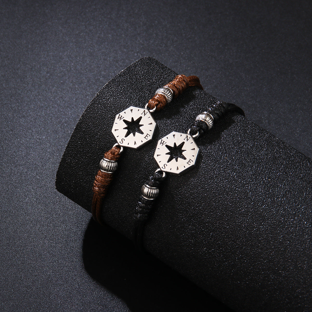 Lettering Five-pointed Star Personality Handmade Woven Pattern Carrying Bracelet