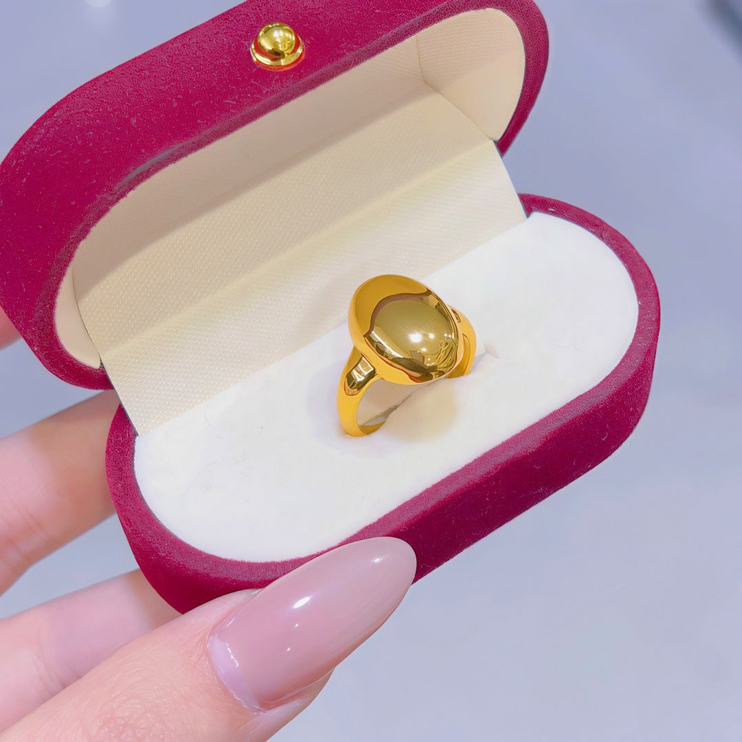 Women's Alluvial Gold Retro Affordable Luxury Design Brass Plated Fashion Ring