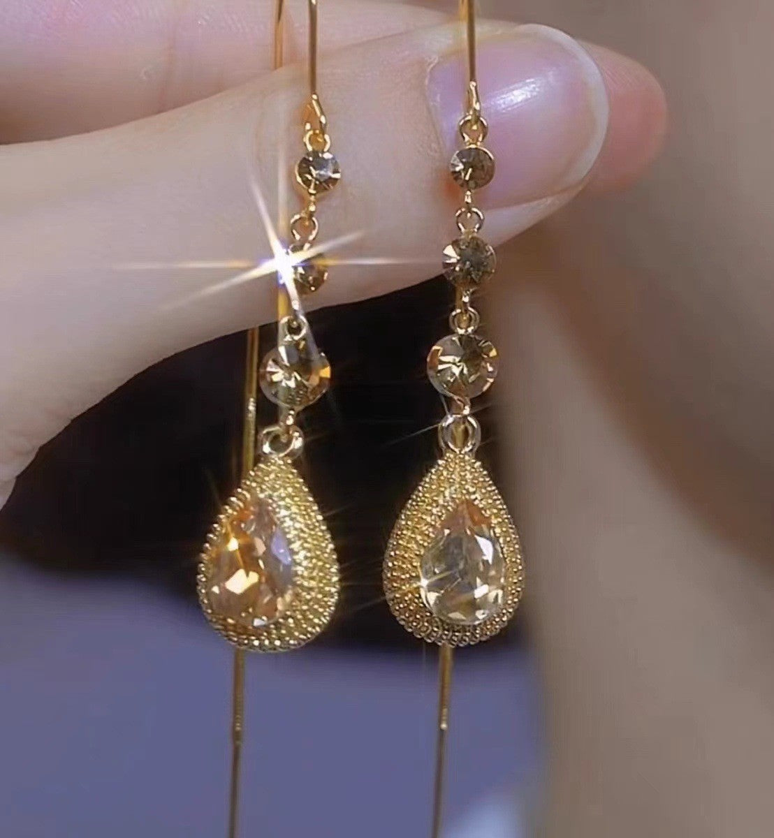 Women's Tassel Fashionable Simple Snowflake Leaves Slim Ear Line