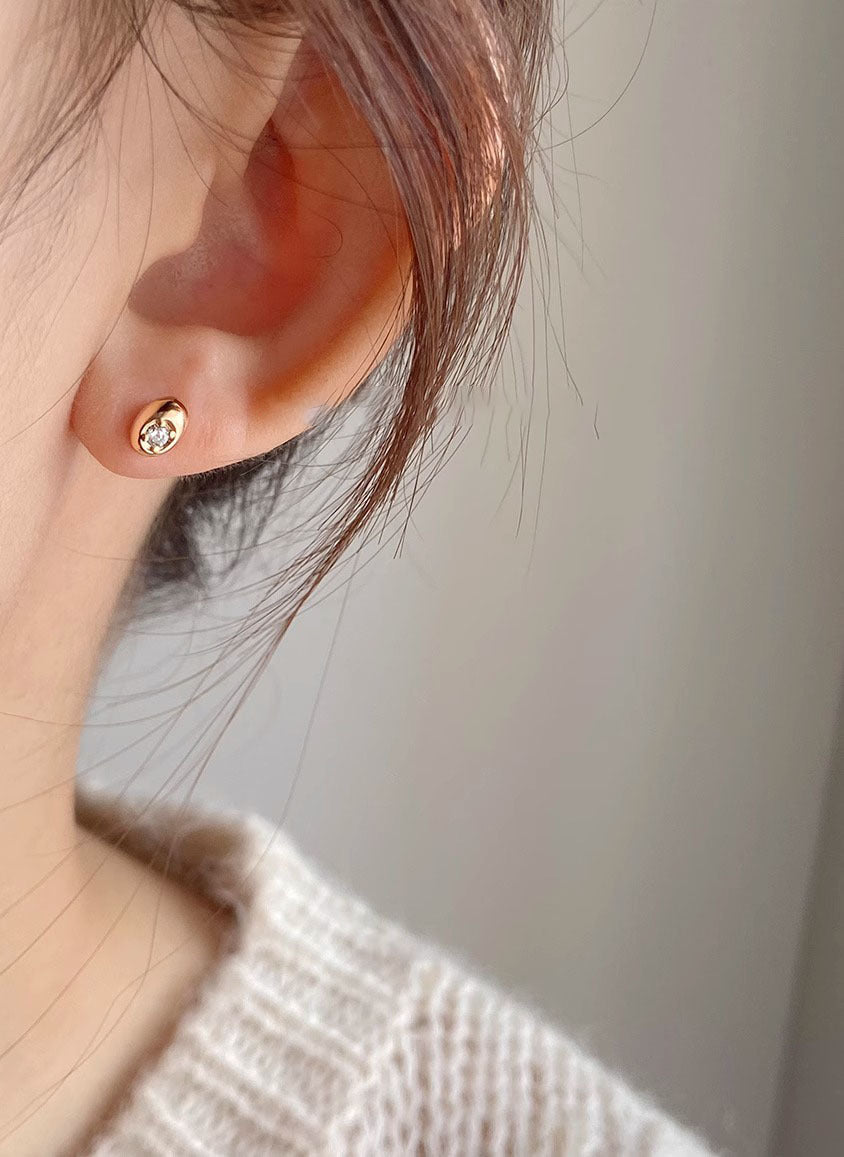Women's Exquisite Small Zircon Simple Cute High Sense Ear Stud Earrings
