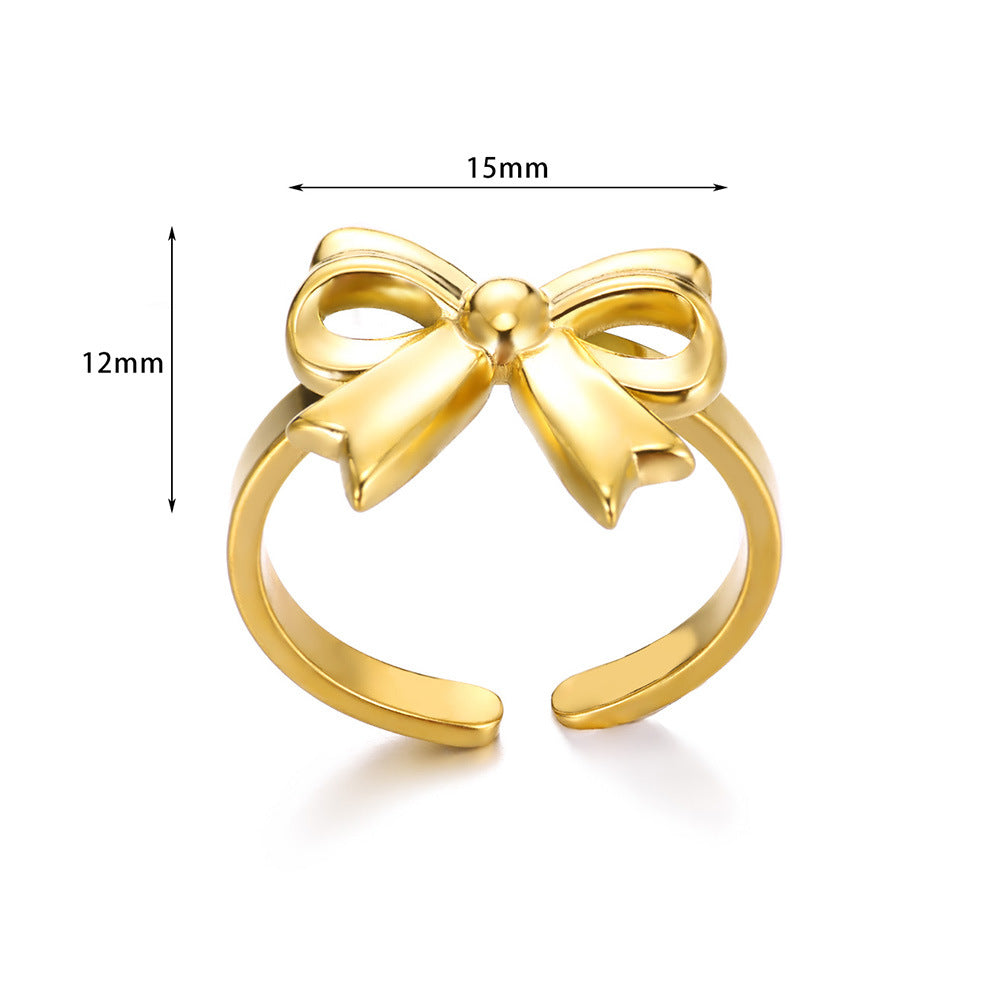 Women's Design Bow Fashion Refined Simple Versatile Rings