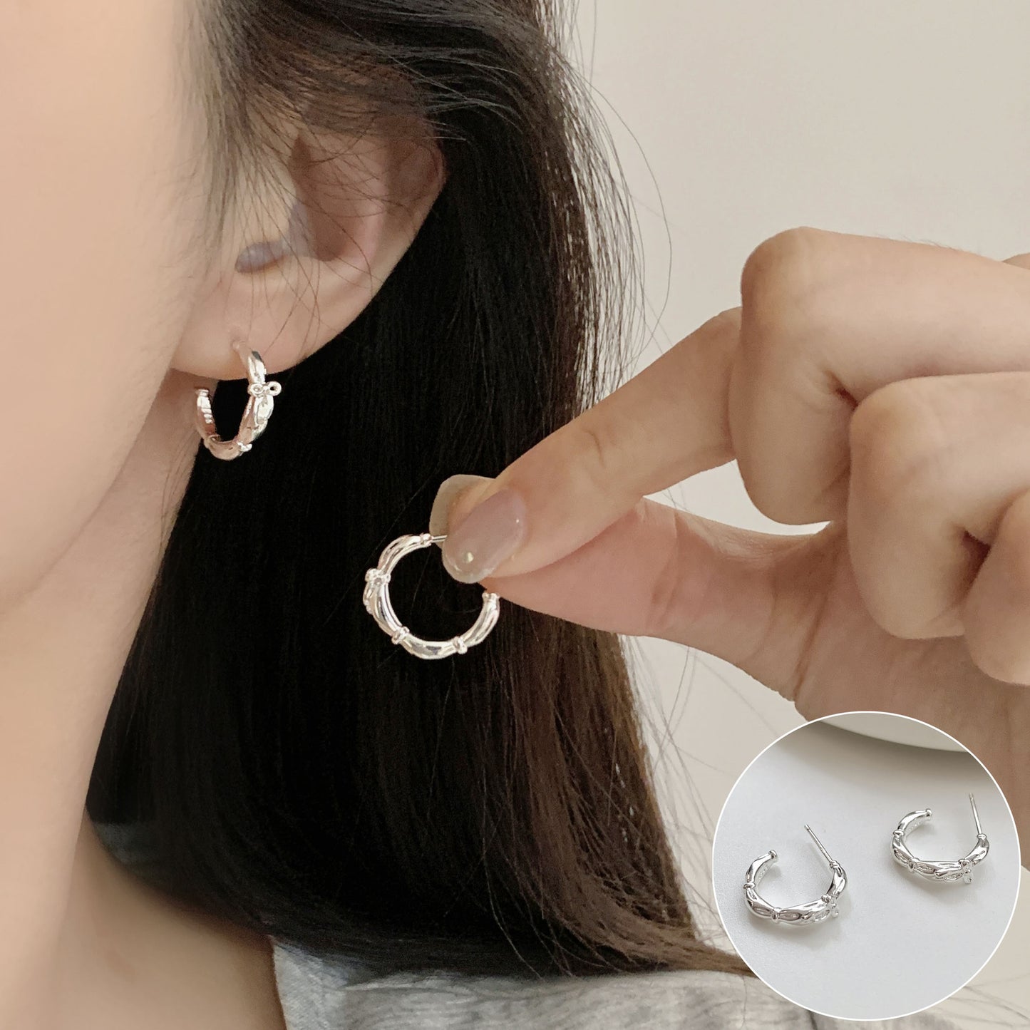 Women's Style Niche Design Sweet Tassel Love Heart Ear Line