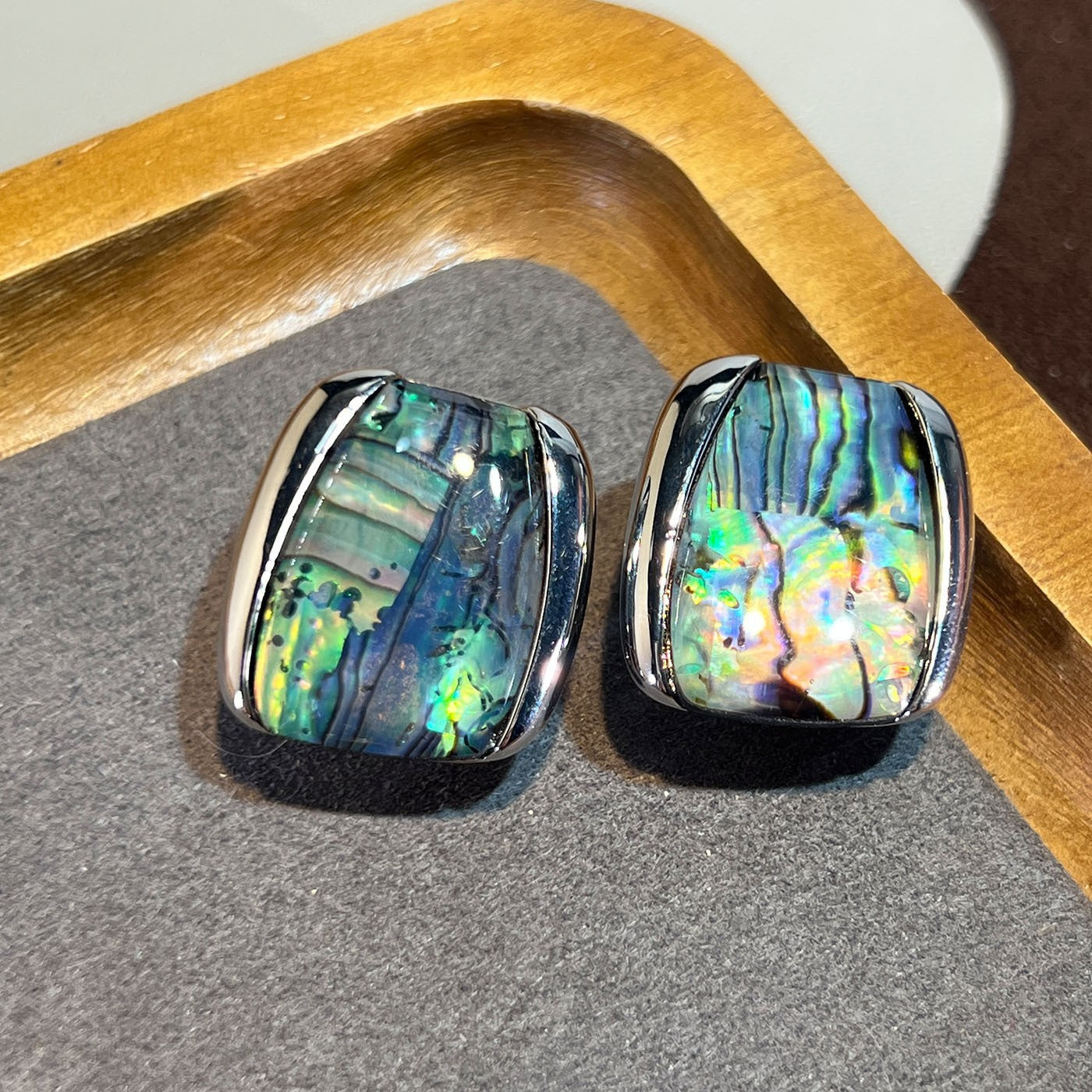 Women's Abalone Shell Series Gold Plated Environmental Protection Fashion French High-grade Earrings