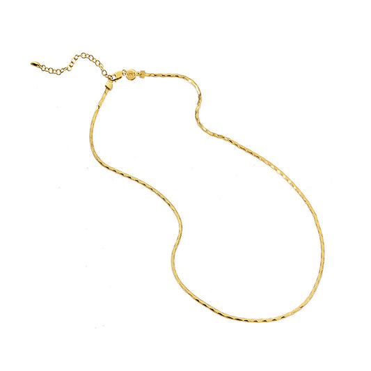 Sier Gold-plated Disco Snake Bones Chain Necklaces