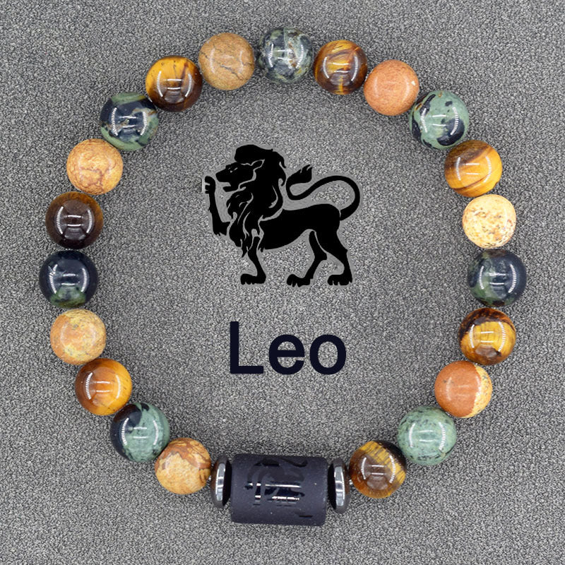 Constellation Natural Stone Beaded Twee Tigereye Bracelet